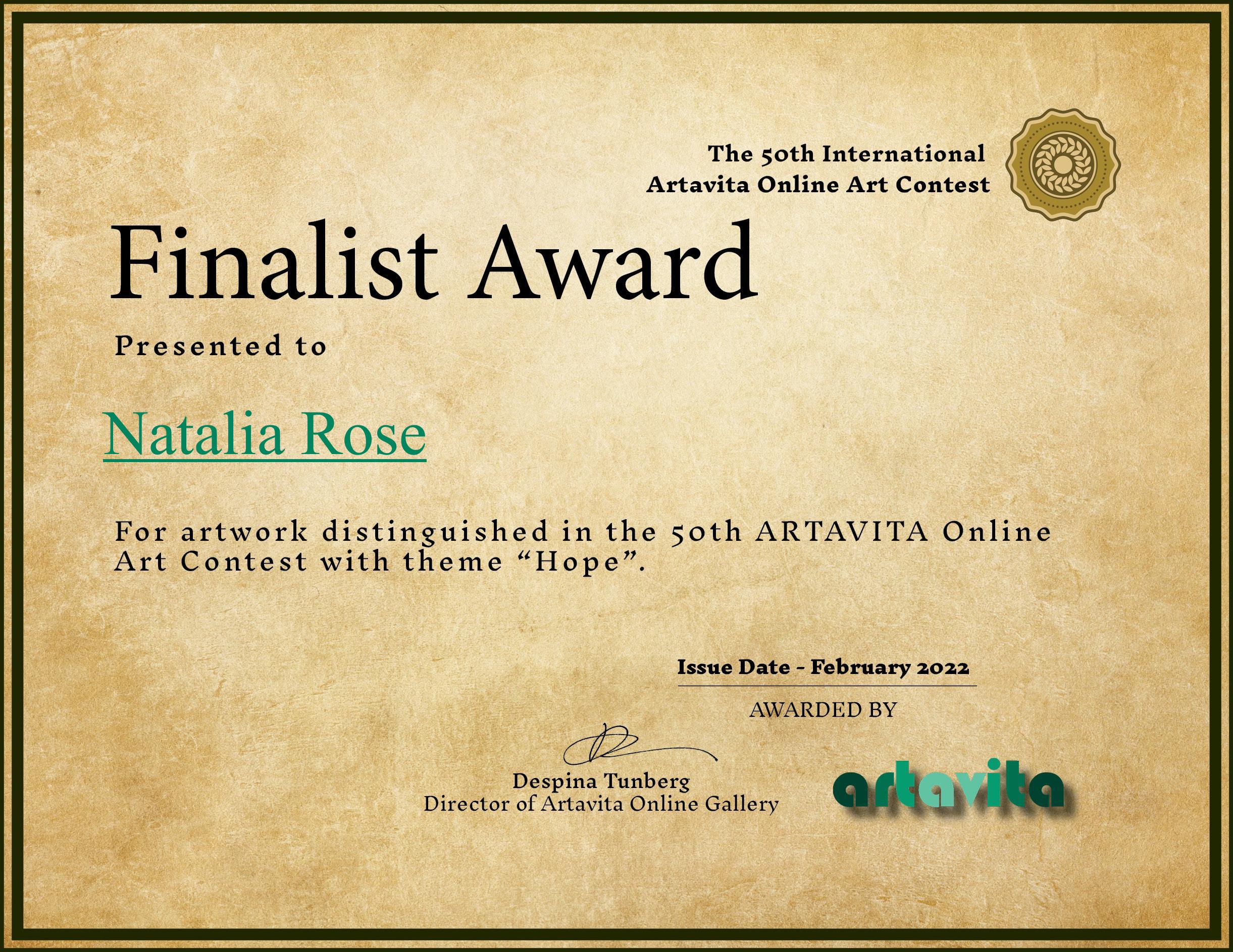 Artavita Contest Finalist