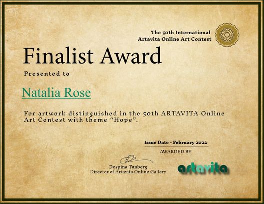 Finalist of Artavita Contest with theme "Hope" 