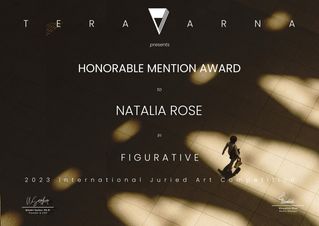 HONORABLE MENTION AWARD in the "6th FIGURATIVE" art competition 