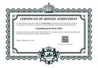 The Luxembourg Art Prize - Certificate of Artistic Achievement 2023
